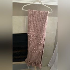J. Crew NWT Wool Alpaca Blend Mauve Pink Scarf